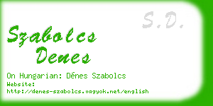 szabolcs denes business card