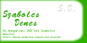 szabolcs denes business card